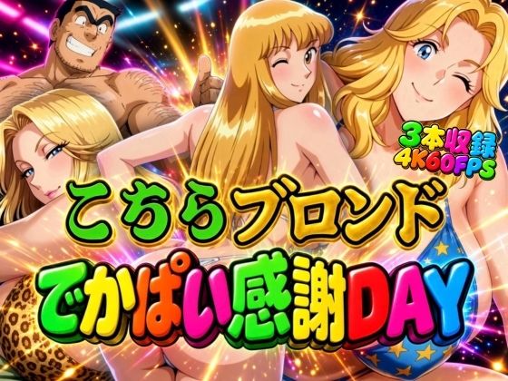【4K60FPS】こちらこちらブロンドでかぱい感謝DAY 3本立て hitomi